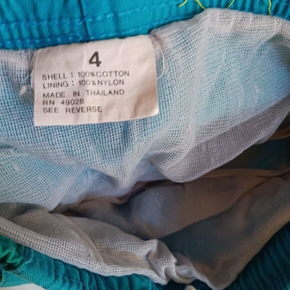 Vintage Boys 4 Surf Shorts Beach Bum Kids 1980's Cotton Board Surfer Deck - Picture 4 of 5